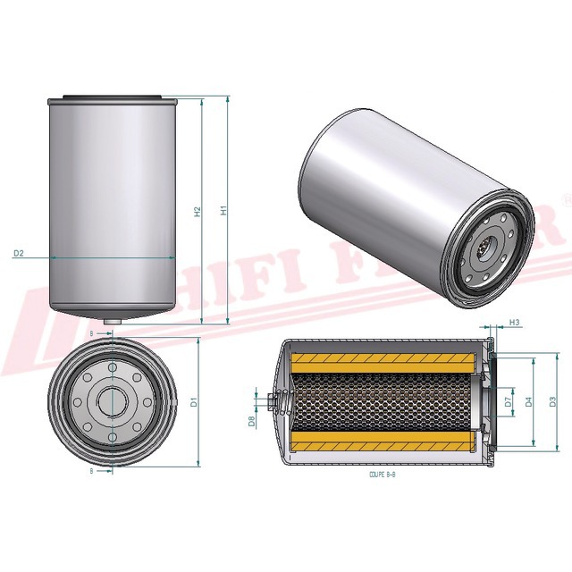 Filtre A Gasoil Separateur D'eau SN 40674 Hifi Filter référence fournisseur HIFSN40674